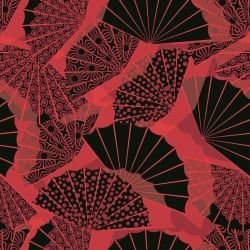 japanese inspired falling fans tar capsicum firebrick 