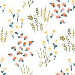 flower fields ditsy repeat yellow cloud 