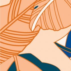 fronds striped palm winterlight detail