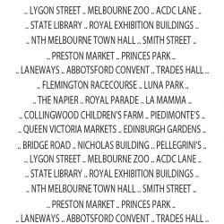 tram scrolls northside landmarks black font