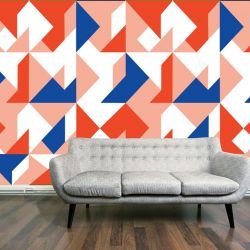 graphic murals puzzling triangle summer fruits