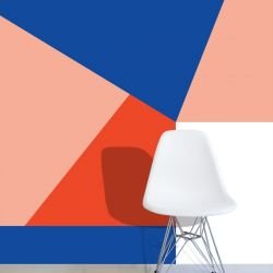 graphic murals shapes summer fruits