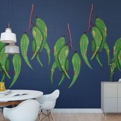 native waltz paintedgumleavesmural deepsea