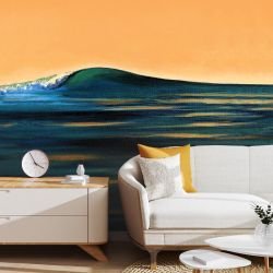 a coastal life concept orange glow