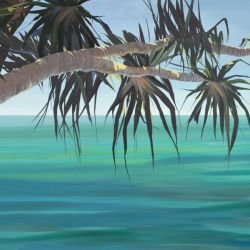 a coastal life under the pandanus