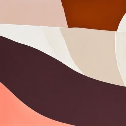 abstract dimensions fine line waves maroon