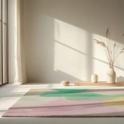 abstract atmospheres concept rug paint play pastels
