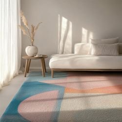 abstract atmospheres concept rug soft geometry pastel