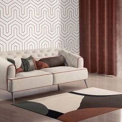 abstract dimensions concept rug here and there olives