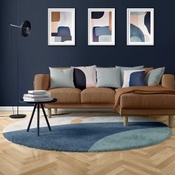 abstract dimensions concept rug waterhole texture blues