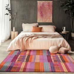 colour current concept rug spliced spectrum magentas