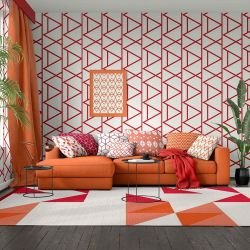 kg basics concept rug army oranges