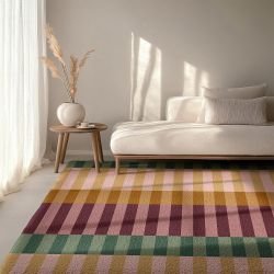 petals and plaids concept rug stripes on stripes sunshine