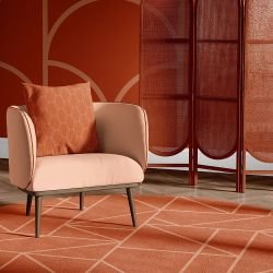 whispering lines concept rug linear network oranges