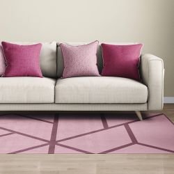 whispering lines concept rug triangle harmony cerise