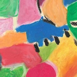art harlequin patch bright detail