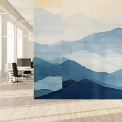 artisanal dreaming concept cerulean ascent mural stretched