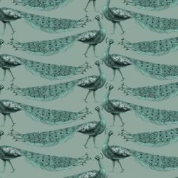 jungle story peacock sepia 