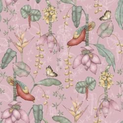 textured tropics inky eden pink