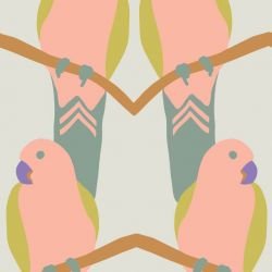 tropical days parrot denim 