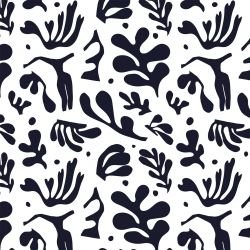 expressive forms botanical silhouette mono