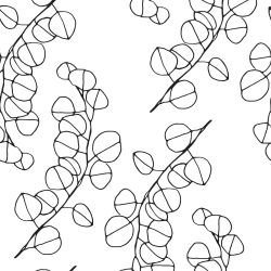leaf outlines orbicular leaves black white