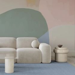 custom blue concept rug
