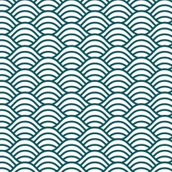 japanese inspired geometric wave emerald white