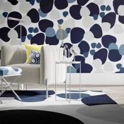 oriental collective concept rug cherry blossom denim