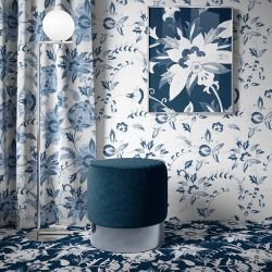 suzani style concept rug basma indigo