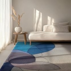 tinted garden concept rug petal drift red blue