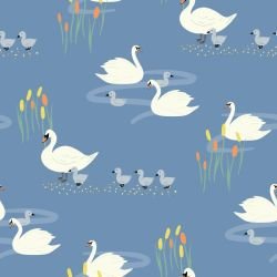 animated animals swan autumn