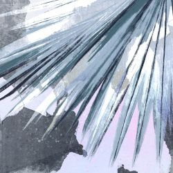 leafscapes spike fan fronds cobalt wash