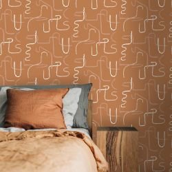 boho sketches concept bedroom wallpaper mellow forms original