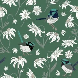 bushland beauties fairy wrens and flannel flowers rainforest reverie