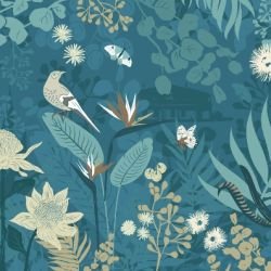 bushland beauties flora and fauna mural bushland blue