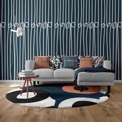 pod concept rug flora large navyblush