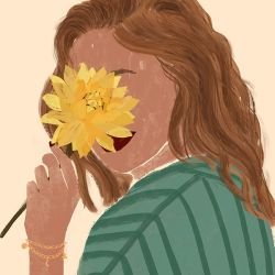 posing and patterns flower veil multi