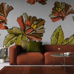 flower doodles concept fallen blooms wallpaper