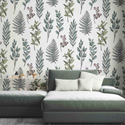 flower doodles concept timeless foliage wallpaper