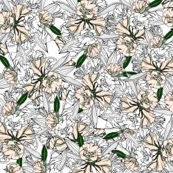 flower doodles creating arrangements peachy green