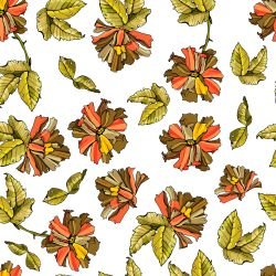 flower doodles fallen blooms autumn