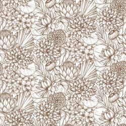 flower doodles keepsake botanicals brown white