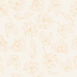 flower doodles withered blooms apricot eggshell