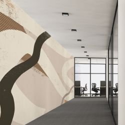 earthen pathways concept office mural modern minimalist