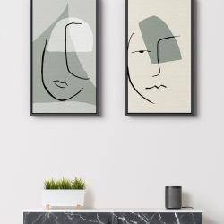 face to face concept framed artwork