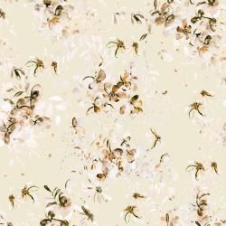 enchanted home indigo floral dream tan monotone 