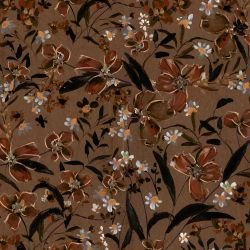 enchanted home navy floral pattern tan 
