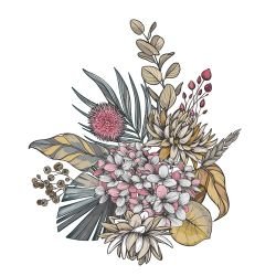 flower doodles whimsical diasy vintage