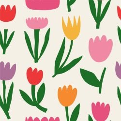 retrogroove garden tulips multi